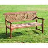 Robert Dyas modern wooden garden bench, 146cm wide