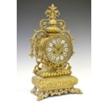 Late 19th Century French brass mantel clock