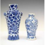 Chinese baluster vase and Ming style vase (A/F)