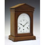 20th Century mahogany-cased chiming bracket or mantel clock