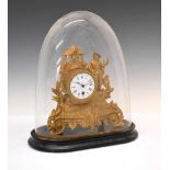 Late 19th Century French gilt spelter figural mantel clock