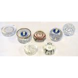 Five Glass Paperweights