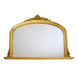 Gilt overmantel mirror