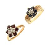 Two 9ct gold dress rings