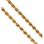 9ct gold rope twist necklace