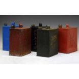 Motoring Interest - Group of five vintage petrol cans