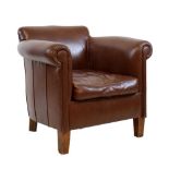 Modern leather tub chair or reception chair