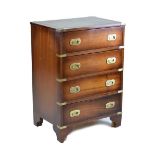 Small reproduction campaign-style chest of drawers