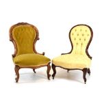 Two Victorian nursing chairs