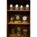 Group of torsion or anniversary clocks