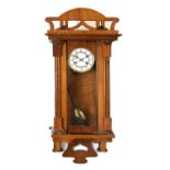 Junghans - early 20th Century fruitwood-cased 'Vienna' wall clock