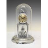 Mid 20th Century chrome-plated torsion or anniversary clock