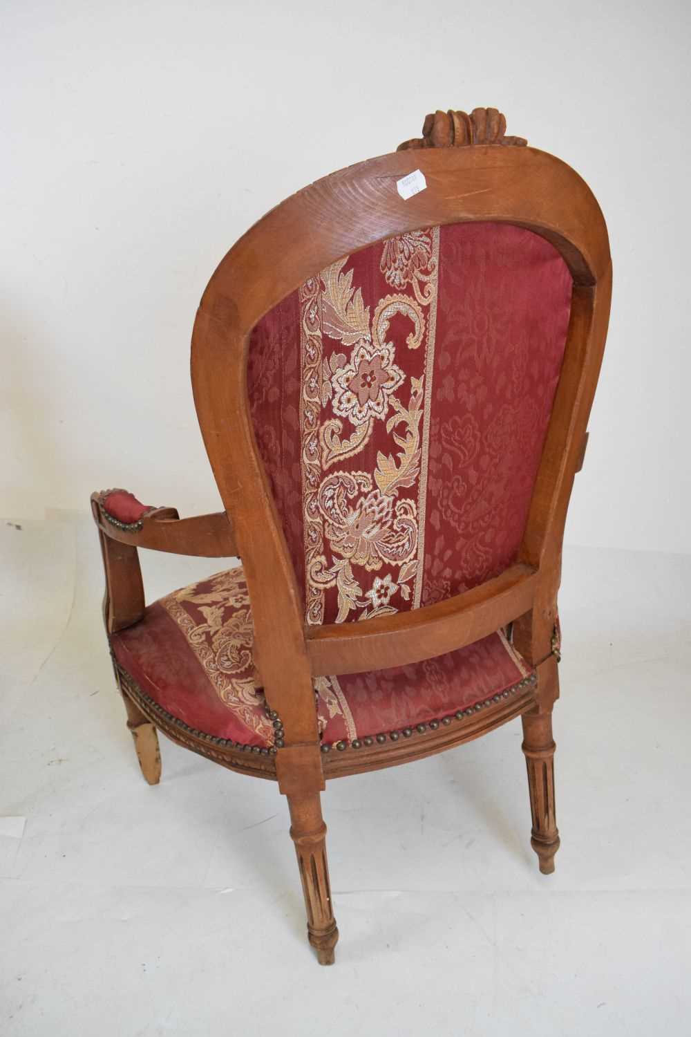 Pair of French style fauteuil chairs - Image 4 of 6