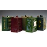 Motoring Interest - Group of five vintage petrol cans