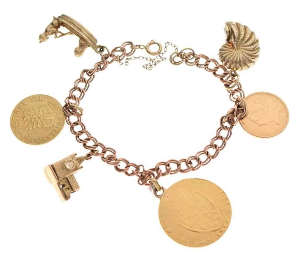 9ct gold charm bracelet