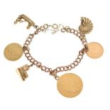 9ct gold charm bracelet