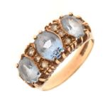 9ct gold stone-set ring