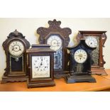 Five American mantel clocks