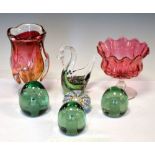 Quantity of 19th century and later glass