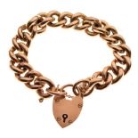 9ct gold hollow curb-link bracelet