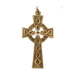 9ct gold Celtic cross pendant
