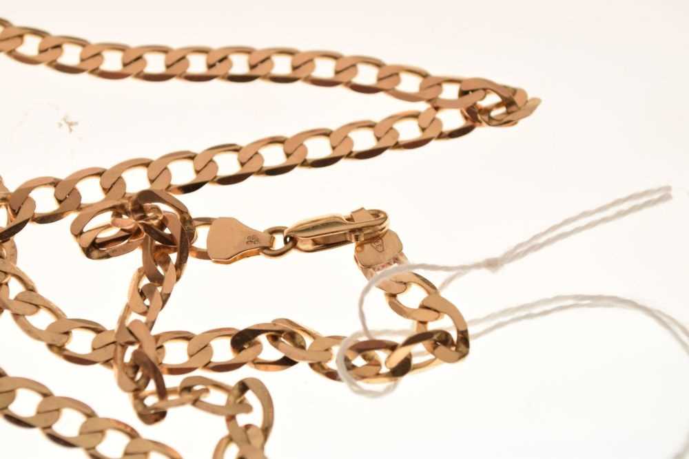 9ct gold curb-link necklace - Image 4 of 4