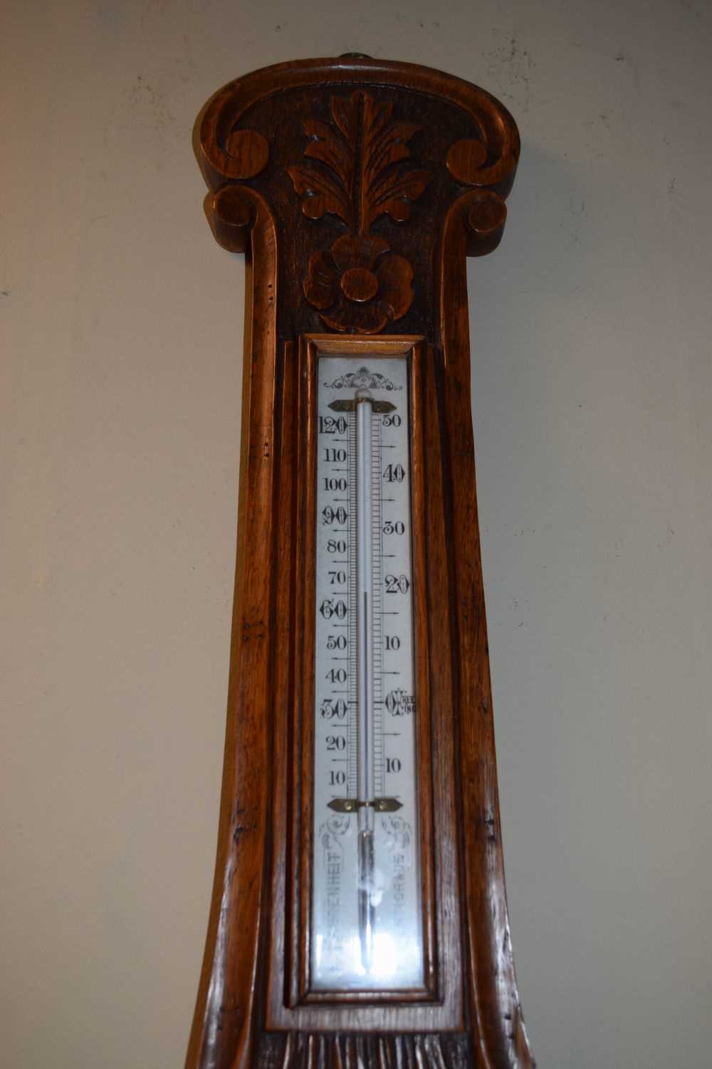 Oak cased aneroid barometer 'S. Jones & Co', Kilburn - Image 10 of 10