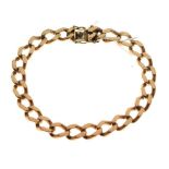 9ct gold curb-link bracelet