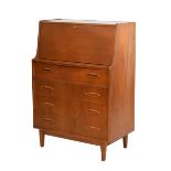 1960's period teak fall front bureau