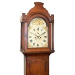 Early 19th Century oak-cased 8-day painted dial longcase clock