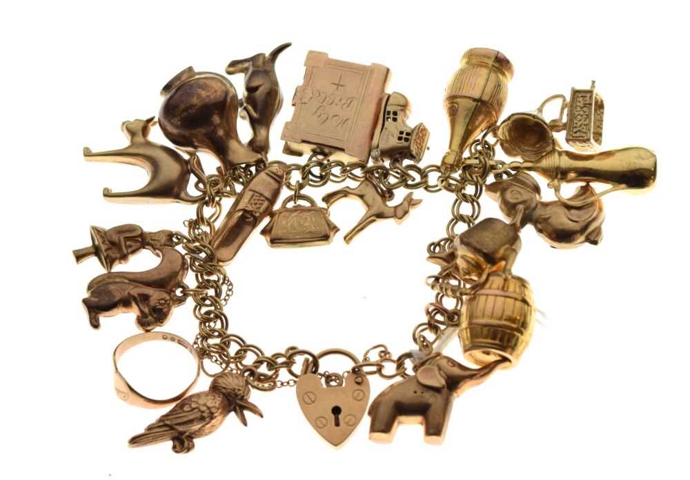 9ct gold charm bracelet