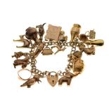 9ct gold charm bracelet