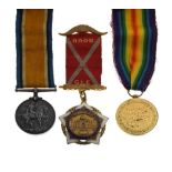 First World War medal pair & Masonic medallion