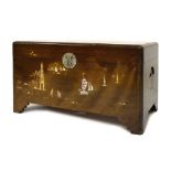 Mother of pearl-inlaid trunk