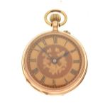 Lady's yellow metal cased fob watch