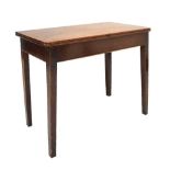 George III mahogany fold-over tea table