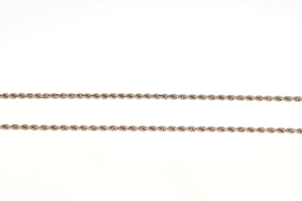 Platinum rope link chain - Image 2 of 4