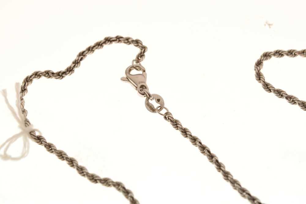 Platinum rope link chain - Image 3 of 4