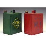 Motoring Interest - Two vintage petrol cans