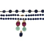 Small quantity of lapis set jewellery