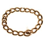 9ct gold heavy curb-link bracelet