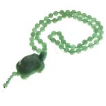 Jade bead necklace