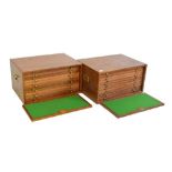 Pair of Collectors or coin cabinets