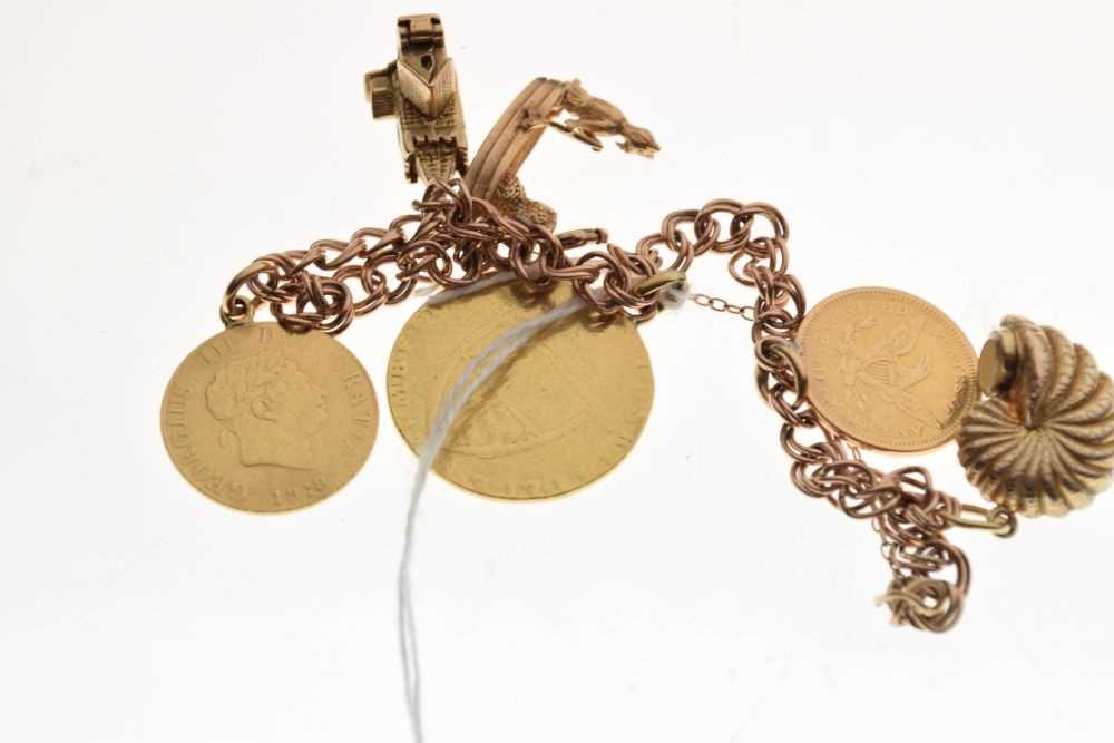 9ct gold charm bracelet - Image 5 of 5