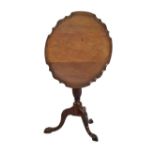 Georgian-style mahogany pie-crust occasional table