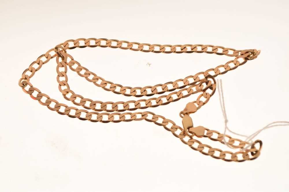 9ct gold curb-link necklace - Image 3 of 4