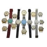 Group of assorted vintage wristwatches and watch heads