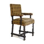 Late 19th century bobbin-turned armchair