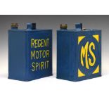 Motoring Interest - Two Vintage petrol cans comprising; Munster Simms & Co, and Regent Motor Spirit