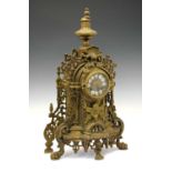 Reproduction French-style cast brass mantel clock